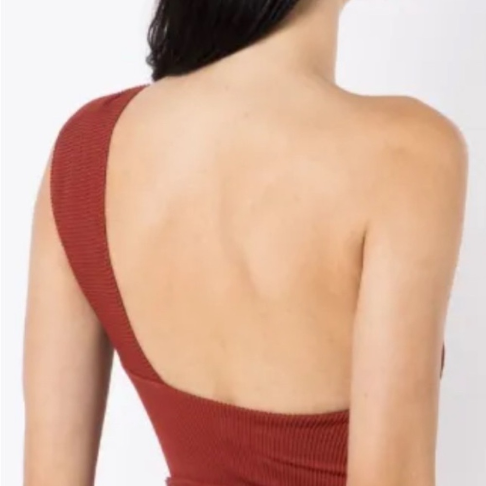HAIGHT | Ribbed Maria Swimsuit in Bordeaux | Women’s One Piece Swimsuit | NWT